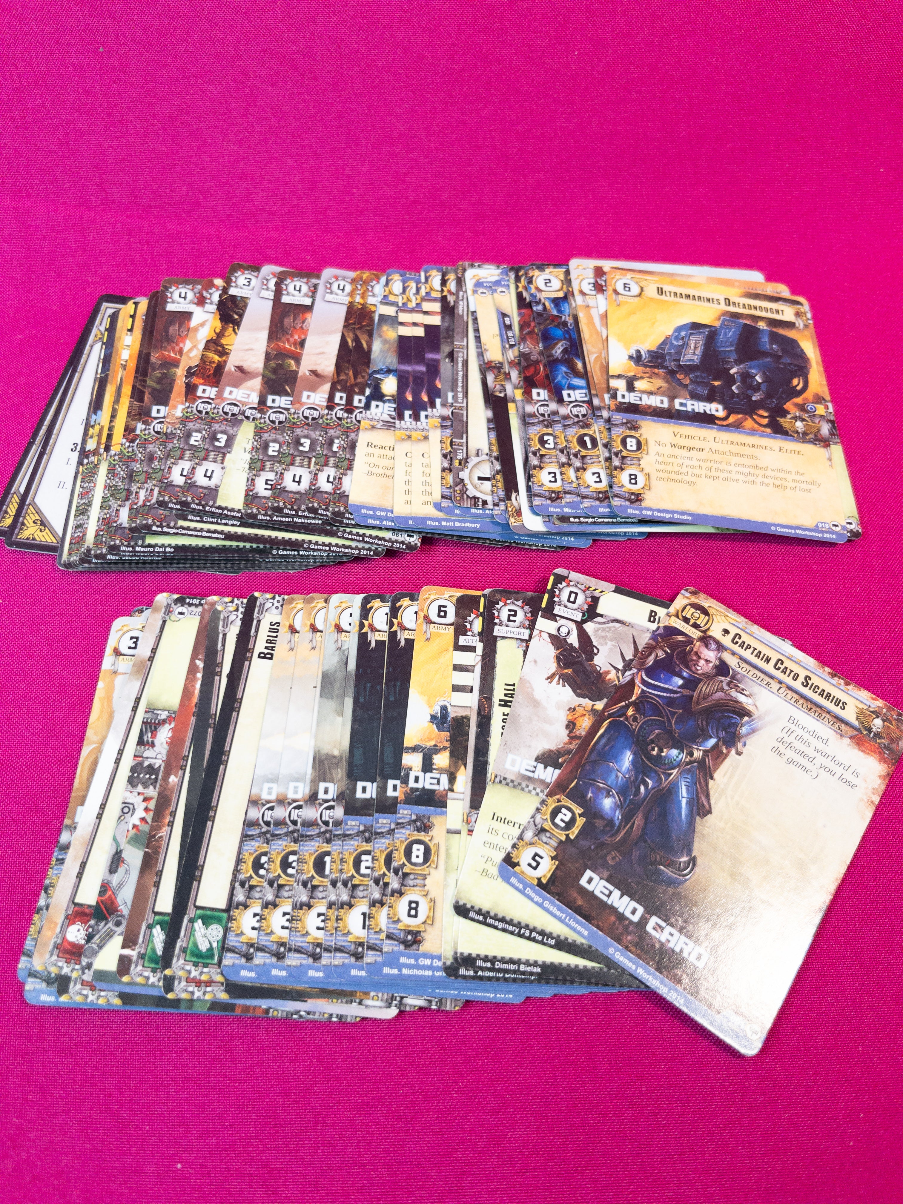 Lote cartas Warhammer 40.000 conquest