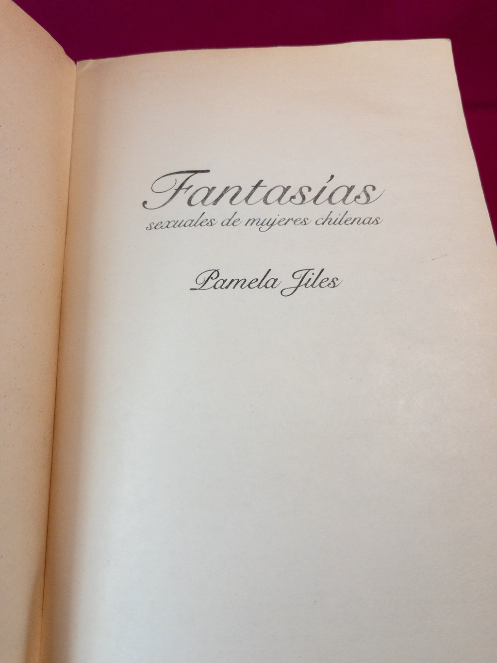 Libro fantasías sexuales de mujeres chilenas Pamela Jiles